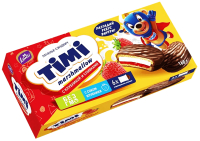 Печенье сэндвич "TIMI" marshmallow с клубникой и сливками 1/168 (6шт)