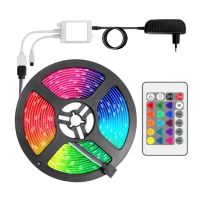 Светодиодная лента Demmax 5 метров, 25 режимов, 300 LED, RGB, пульт д/у