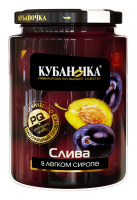 Слива в легком сиропе 750 гр ТМ Кубаночка