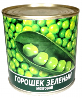 Горошек зелёный мозговой 420г, высший сорт, ООО "Гагаринский КК"